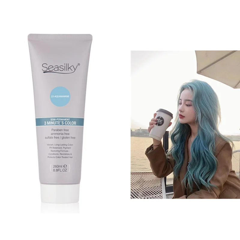 Fashion Merlot Semi-Permanent Color Cream For Hair Dyeing&Nourishing Ammonia-Free 260ml