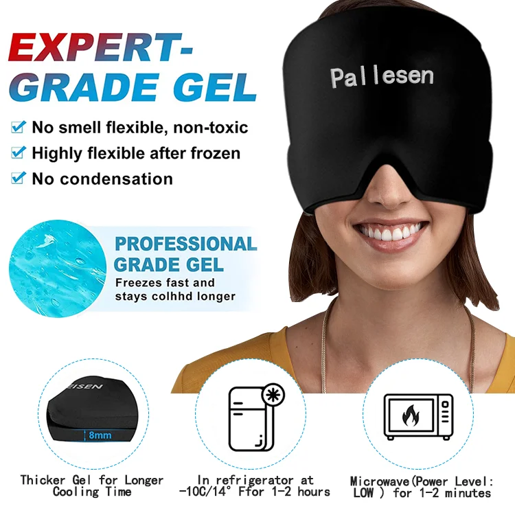 OEM Ice Pack Hat for Migraine Relief & Headache Alleviation Cold Compress Rehabilitation Therapy Supplies