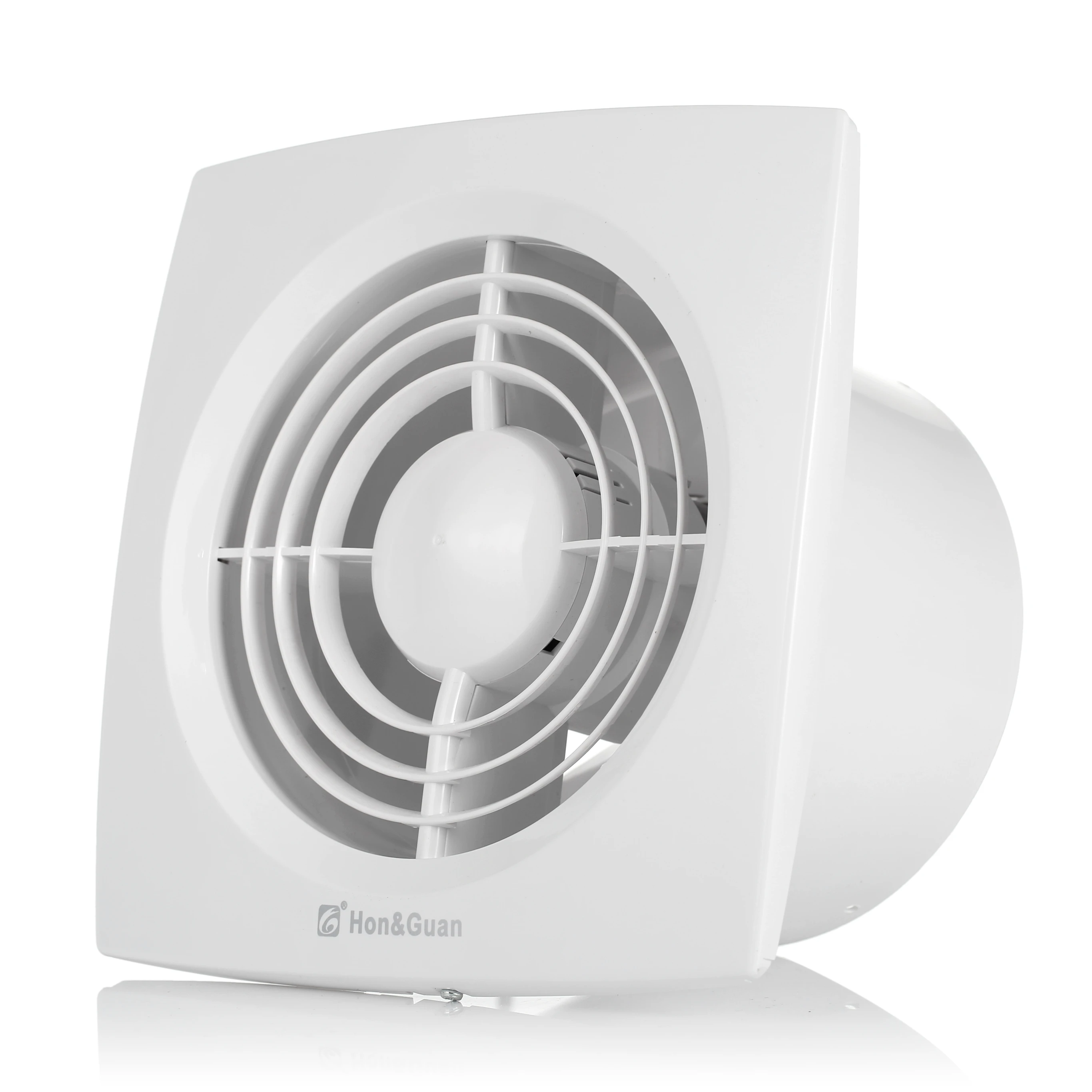 Inline Duct Fan with Temperature Wall Mounted Ventilation Exhaust Quiet 6 Inch Plastic White AC Restaurant Equipment ABS Plastic