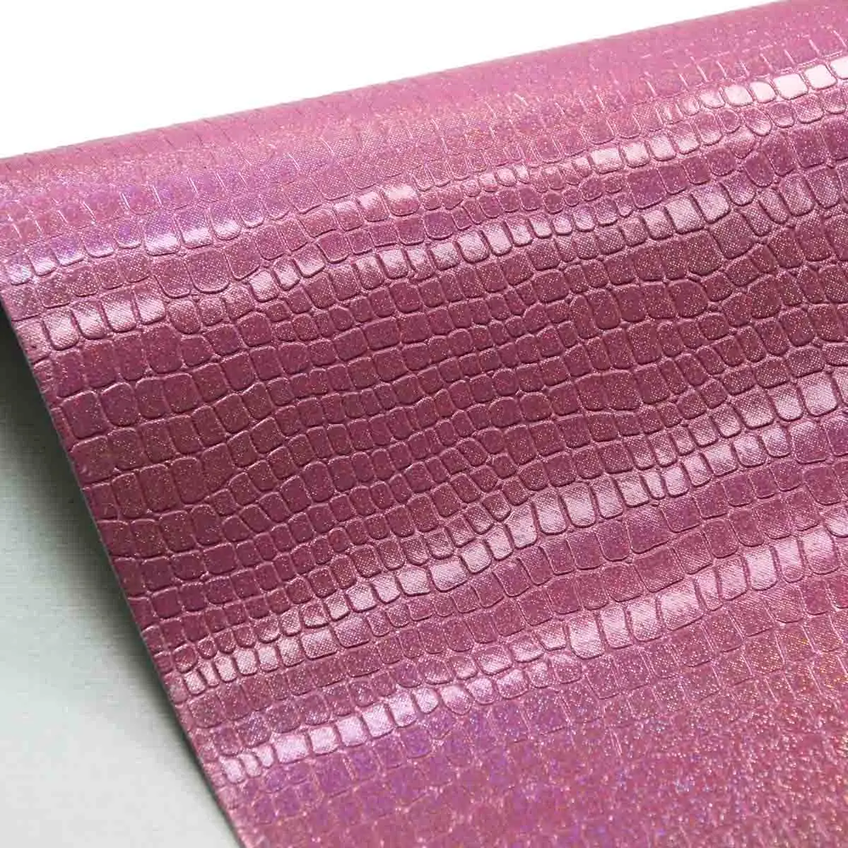 metallic crocodile leather fabric synthetic leather fabric for bags shoes garment sofa