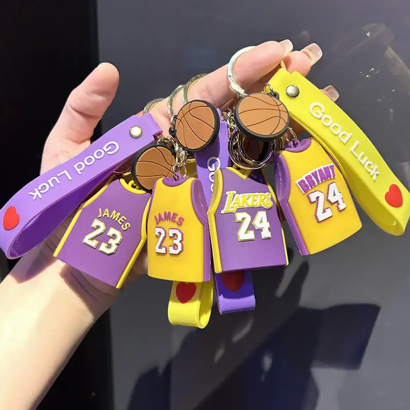 Basketball Jersey Keychain 24 Jersey 23 Jersey Keychain Backpack Pvc Doll Pendant Car Keychain