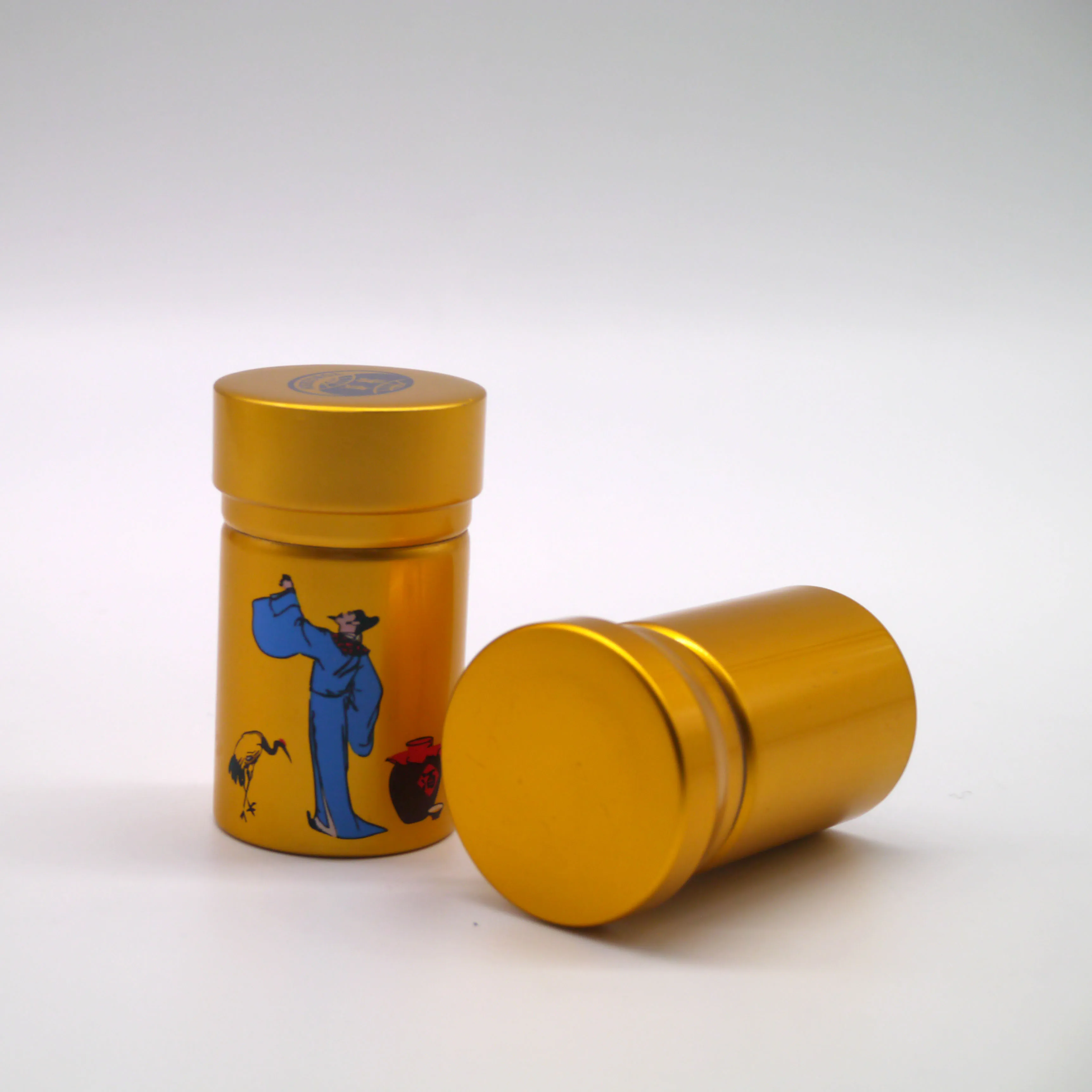 Custom Aluminum-Plastic Tamper Evident Ropp Screw Snap Cap Anodized Surface with Pourer Insert for Vodka Whisky Bottle