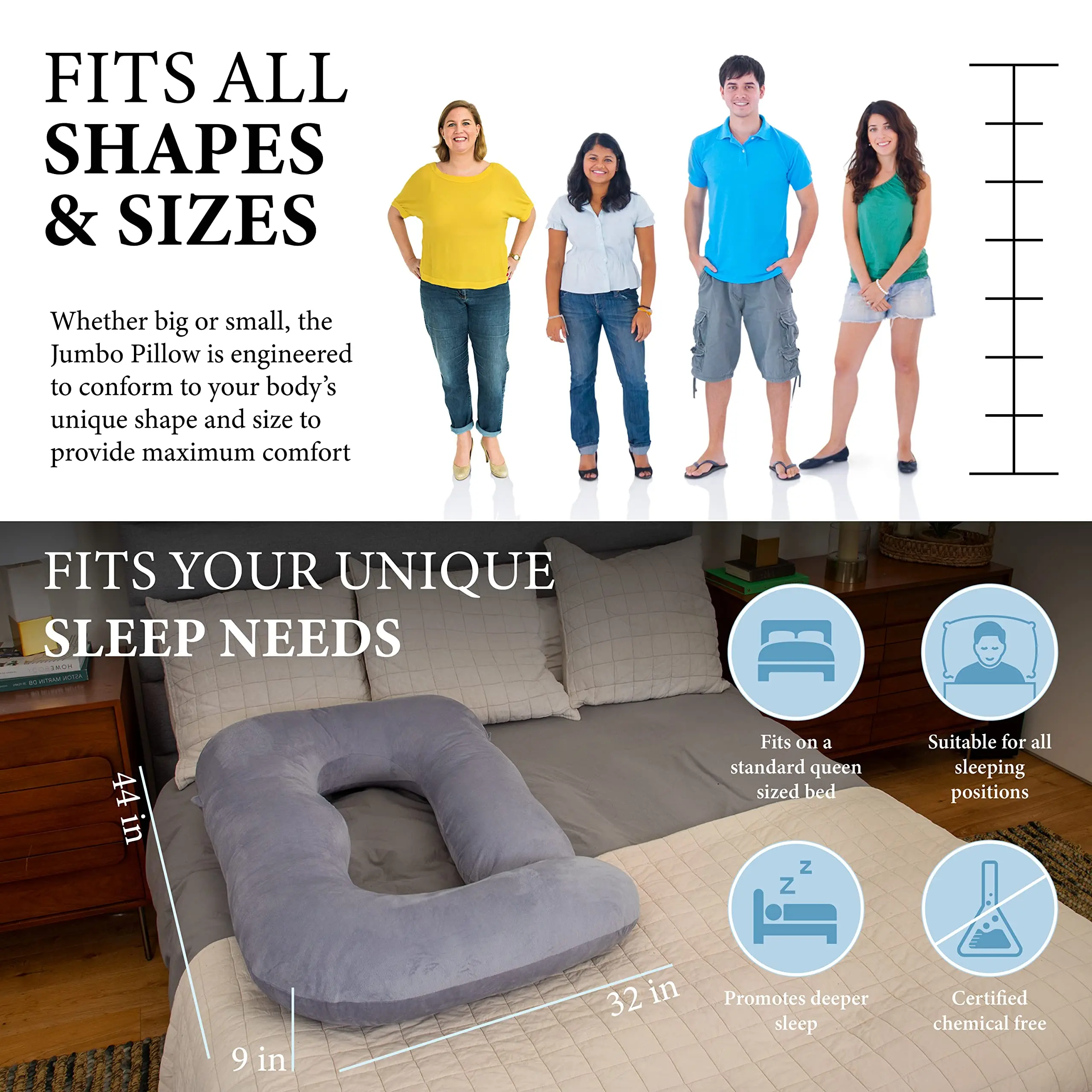 Irregular Shaped Pregnancy Oversized Full Body Maternity Pillow Custom Long Body U Shaped C Shape Memory Foam Pregnancy Pillow