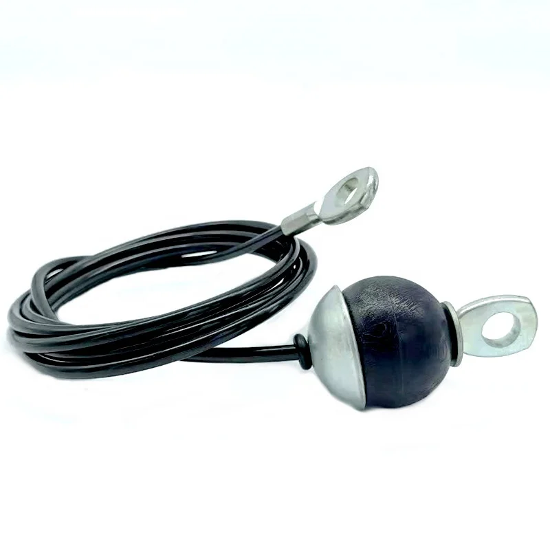 Gym Sport Cable Wire Rope With Coated Black Pvc Steel Wire Rope With Stainless Steel Carabiner