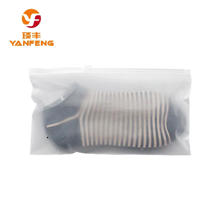 
custom logo print clothing plastic ziplock bag for sock/hoodie/cosmetics packaging 