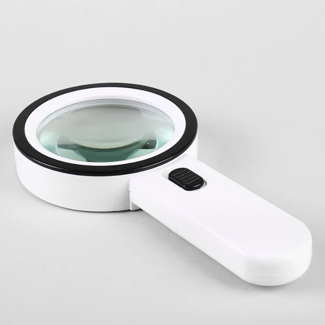 Snbo 3X Lens 3PCS LED Lighting High Brightness Hand-held Magnifying Glass Magnifier for Home,Office and School