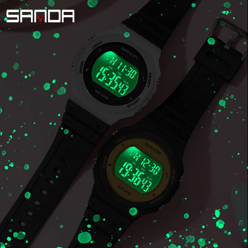 Multifunctional Luminous Waterproof Unisex LED Display Digital Watch Fashion Casual Outdoor Sports Watches for Women and Men
