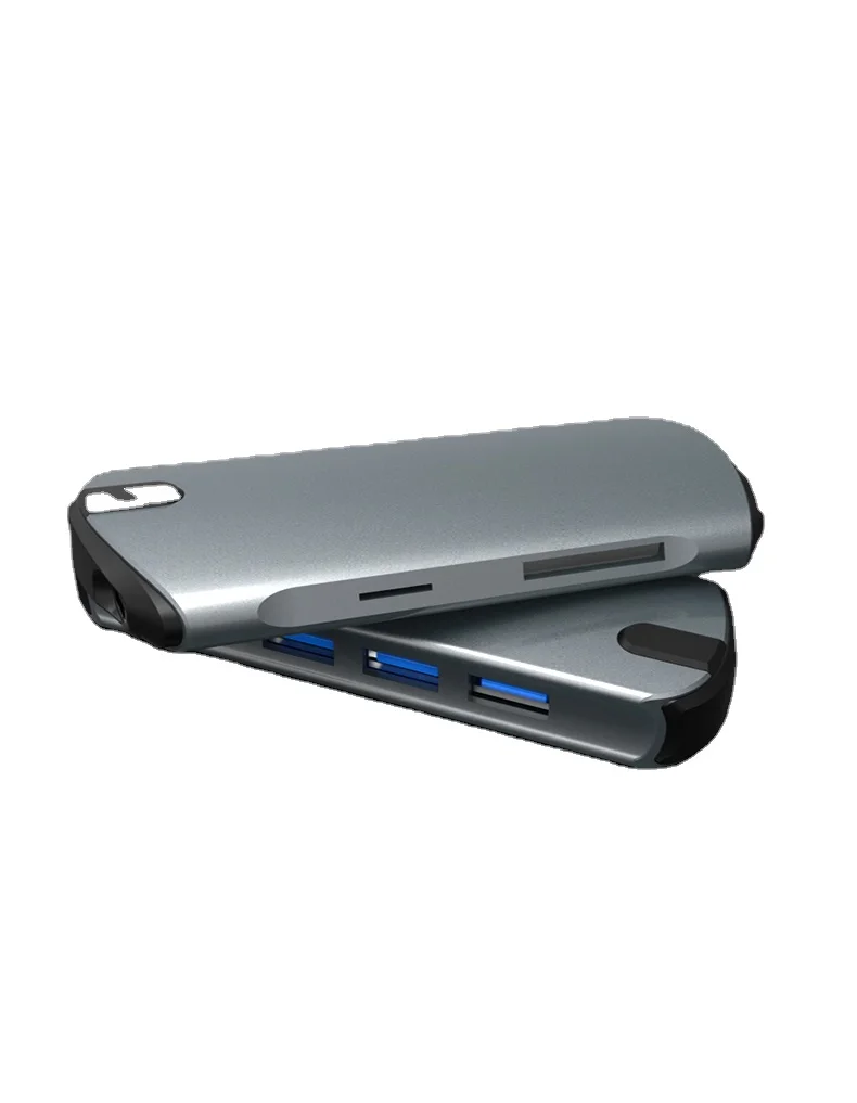 8 In 1 Type C PD  5G USB 3.0 4K 2K 1080P HDM1 3.5mm Audio Hub Support SD TF Card USB Ethernet Hub