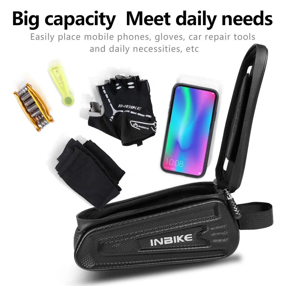 Inbike Bike Phone Front Frame Bag Waterproof Phone Mount Bag Phone Case Holder Cycling Top Tube Frame Bicycle Bag
