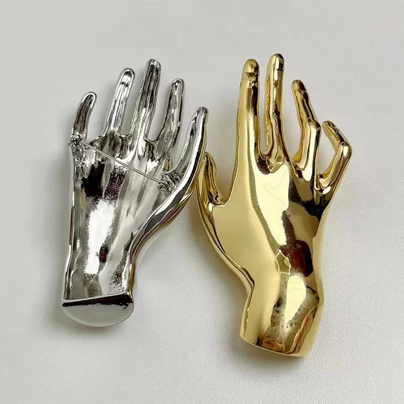 Luxury Women Fashion Jewelry Brooches Gold Silver Hand Safety Pin Brooch Designer Brooches and Pins Pins