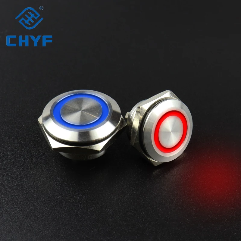 12mm 16mm 19mm 22mm short mini micro travel rgb 6v led pushbutton 16mm momentary led 6v stainless steel switch