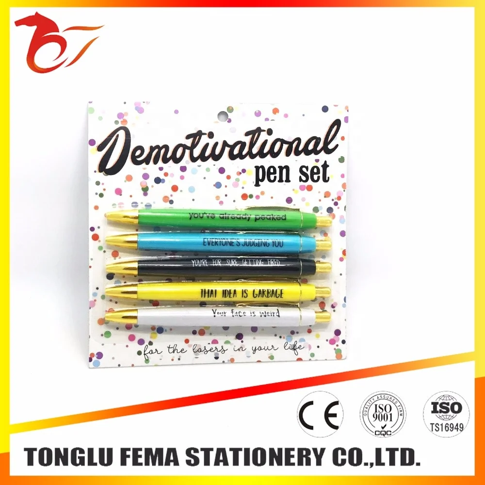 FEMA new gold pen with gold parts blister card pen