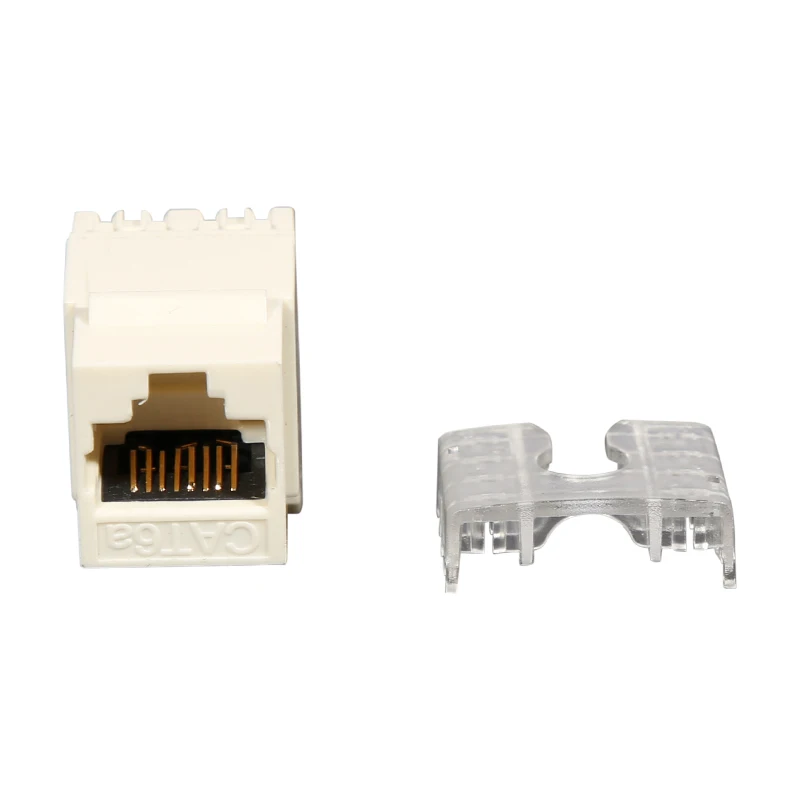 RJ45 Cat6A UTP Keystone Female Jack Connector Adapter Internet Network Lan Cable