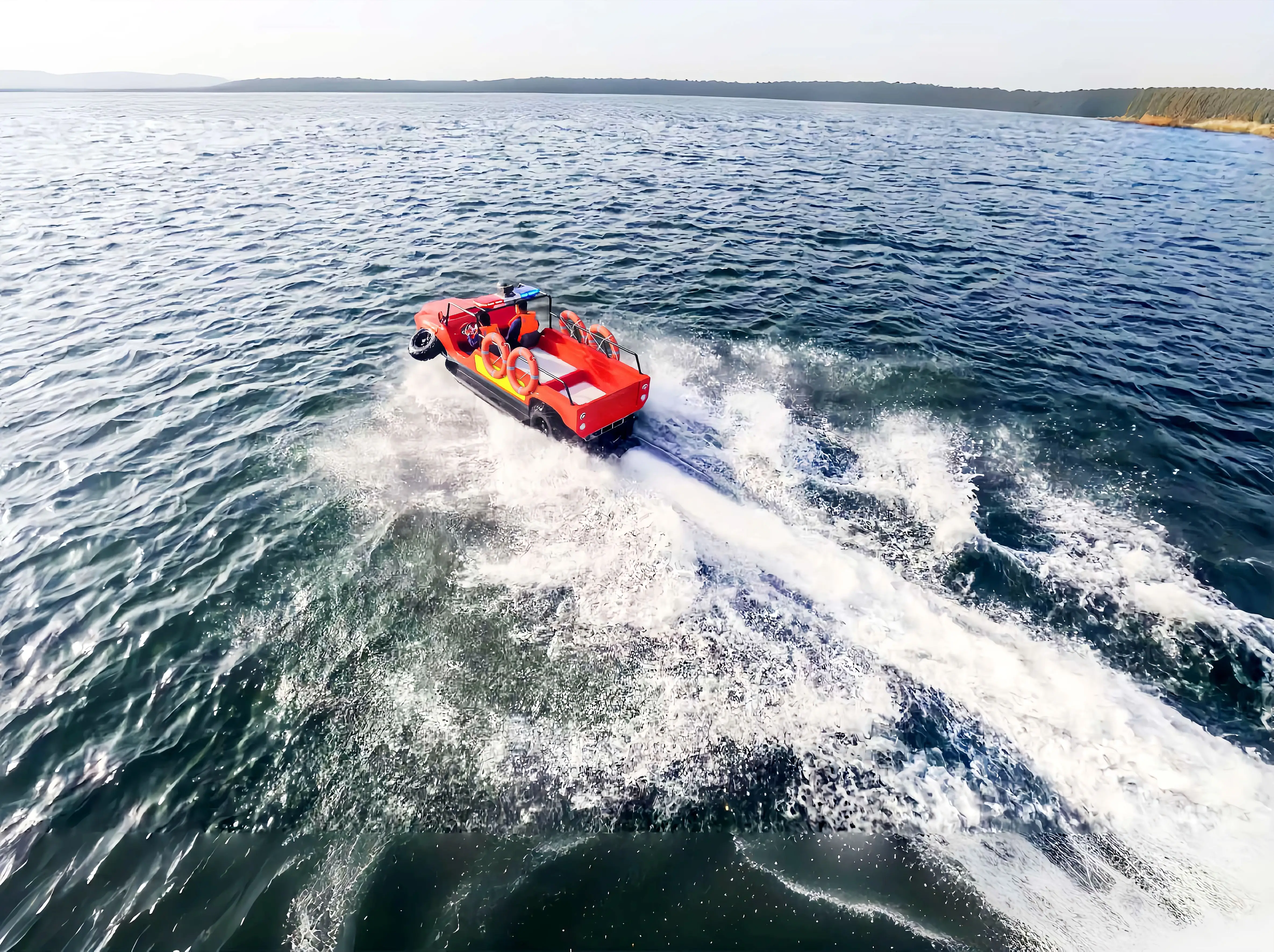 Longhe Factory Sale Low Price 4x4 Amphibious Emergency Rescue Boat