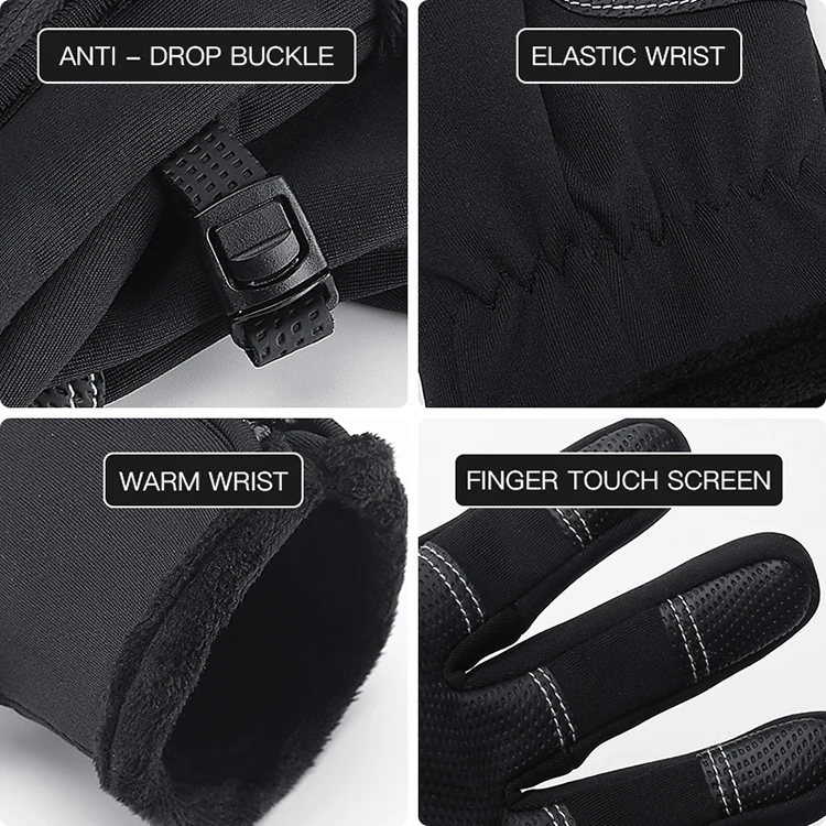 Winter Warm Windproof Anti Slip Waterproof Sports Touchscreen Driving Cycling Touch Screen Winter Gloves