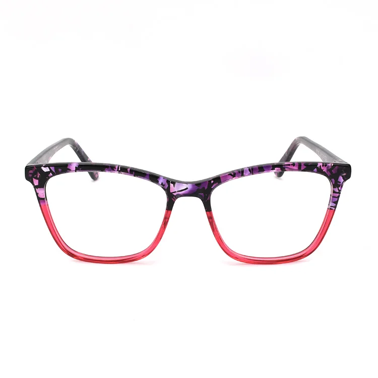 Custom Beautiful Cateye Women Acetate Stylish octagon models eyeglasses frames