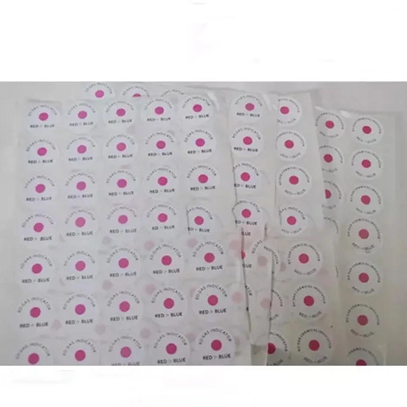 Circular Self Adhesive Eo Gas Sterilization Chemical Indicator Label Red To Blue Chemical Indicator Tape
