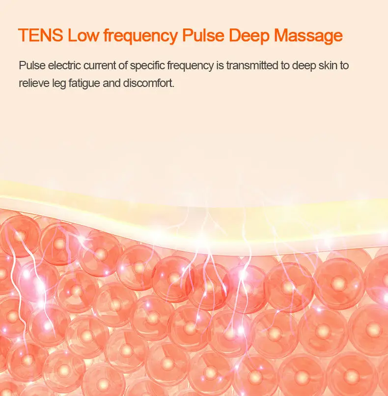 Smart Portable Wireless Foot Leg Massage Machine Relaxing Muscles EMS Heated Air Compression Calf Leg Massager