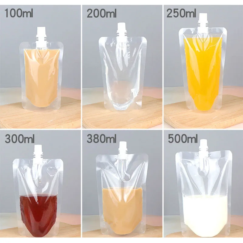 Stand-up Plastic Drink Packaging Bag Spout Pouch for Beverage Liquid Juice Milk Coffee