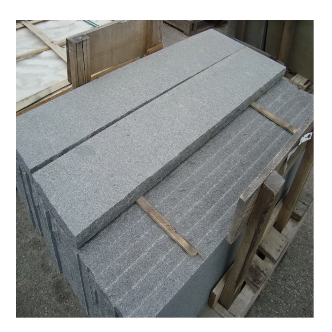 Cheap Factory Price Thermal Surface Natrual Rock Edges G654 Blue Mist Granite Treads Steps
