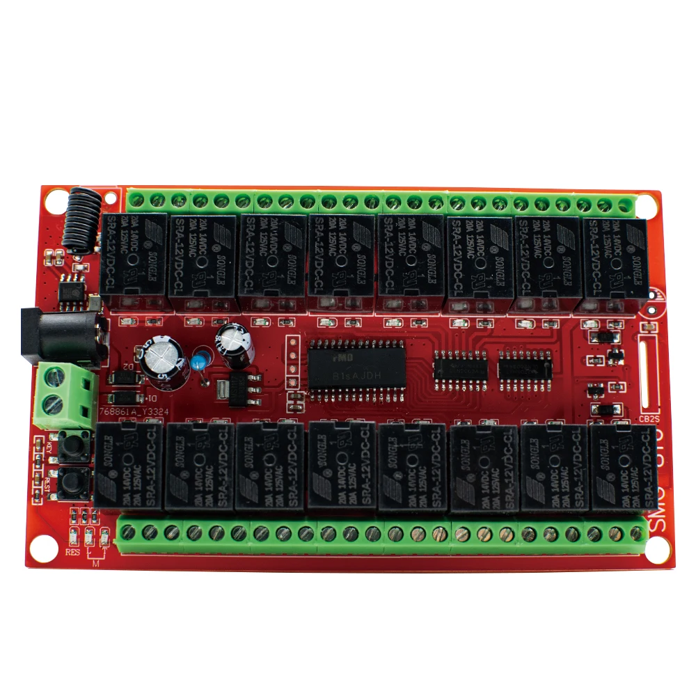 SMG-816 Wireless 16 CH Electric Controller Receiver 12V 24V Remote Control Kit Switch 433 Mhz Transmitter Home Automation System