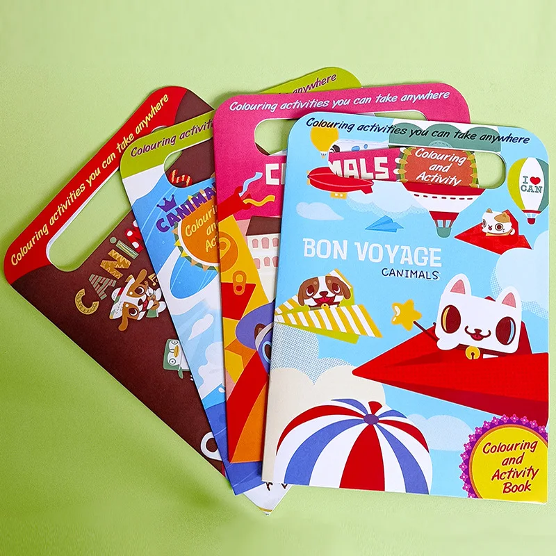 Wholesale English Cartoon Coloring Book Handheld Children Kindergarten Baby Graffiti Enlightenment Painting Books