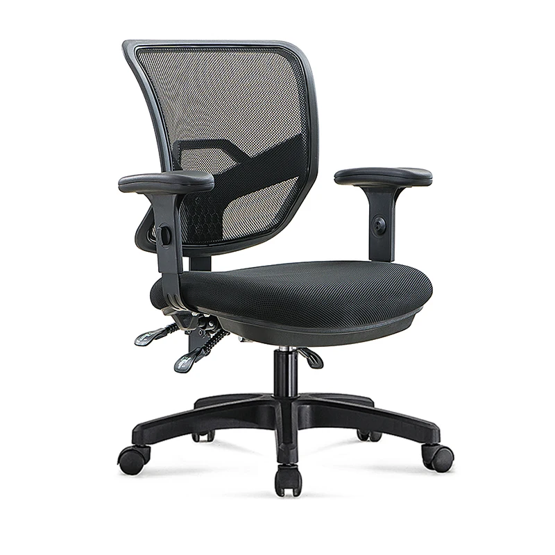 Foshan fabric full mesh middle back flip up arms ergonomic office chairs