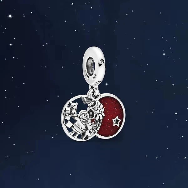Factory Wholesale S925 Sterling Silver Bracelet Charm Christmas Love Peaceful Happy Santa Claus Charm