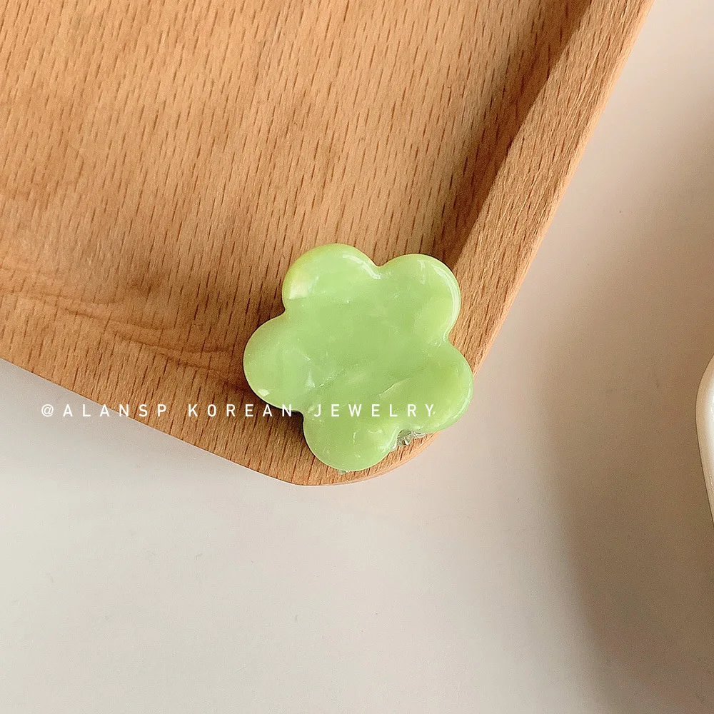 
Fashion Small Girl Hair Holder New Style Acetate Material Wholesale Pink Sweet Flower Hair Clip 