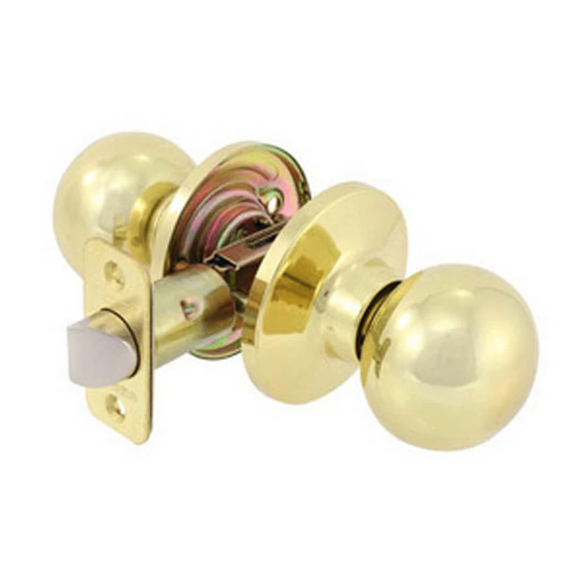Safe Stainless Steel Entry Privacy Passage 587 American Cylinder Hotel Round Knob Cylindrical Door Lock