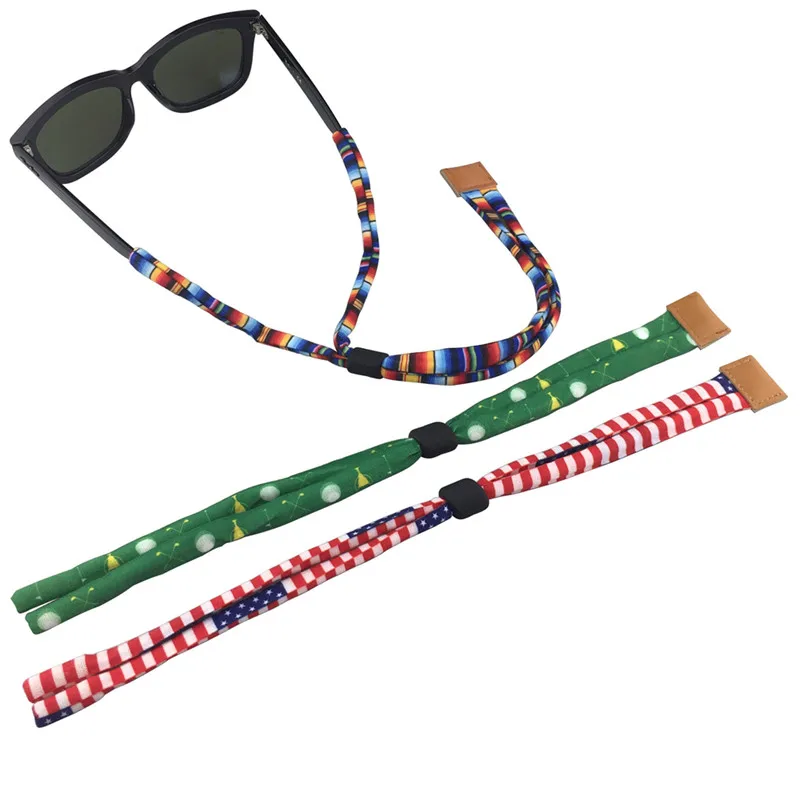 Wholesale fabric glasses  neck holder Sports eyewear retainer Business Custom promotion sports gift printed sunglasses strap