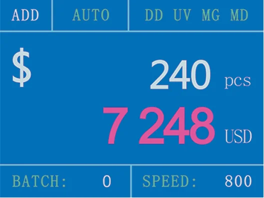 N900 Intelligent Value Counter Machine Cash Value Bill Counting Multi Currency UV/MG/IR Detection