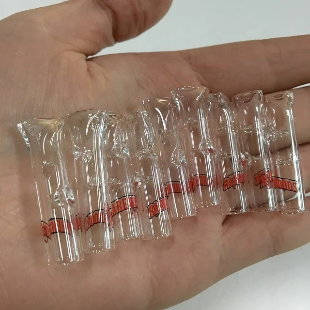 New style glass tip rolling paper tip customize logo filter tip smoking pipe
