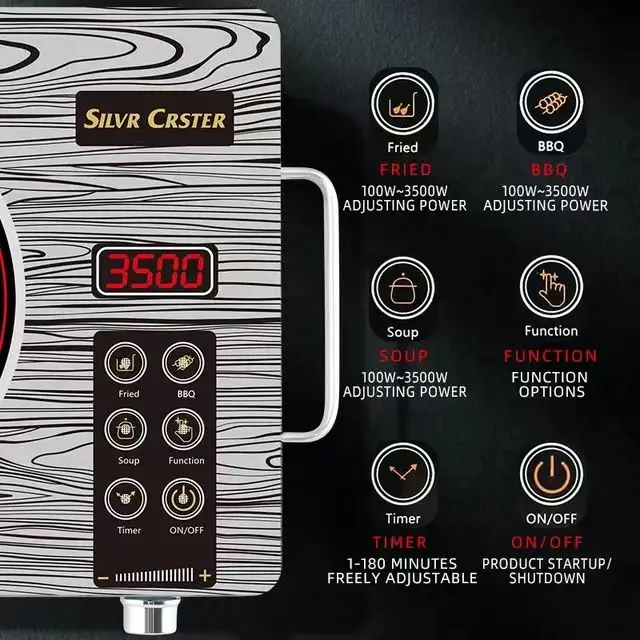 Wholesale 3500W Household Electric Stove Infrared Hot Plates Silver crest Electric Ceramic Stove Infrared Cooker