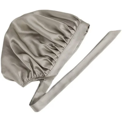 Big Hit Wholesale Amazon Hot Sale New Arrivals Supporting Customization 19mm Pure Color 100% Mulberry Silk Bonnet With Tie