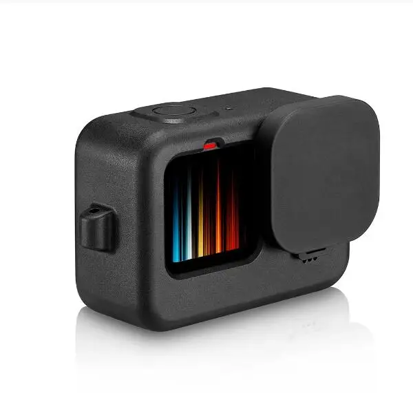 Silicone Case for GoPro Hero 10 9 Black Tempered Glass Screen Protector Protective Film Lens  Cover for Go Pro 9 Accessories