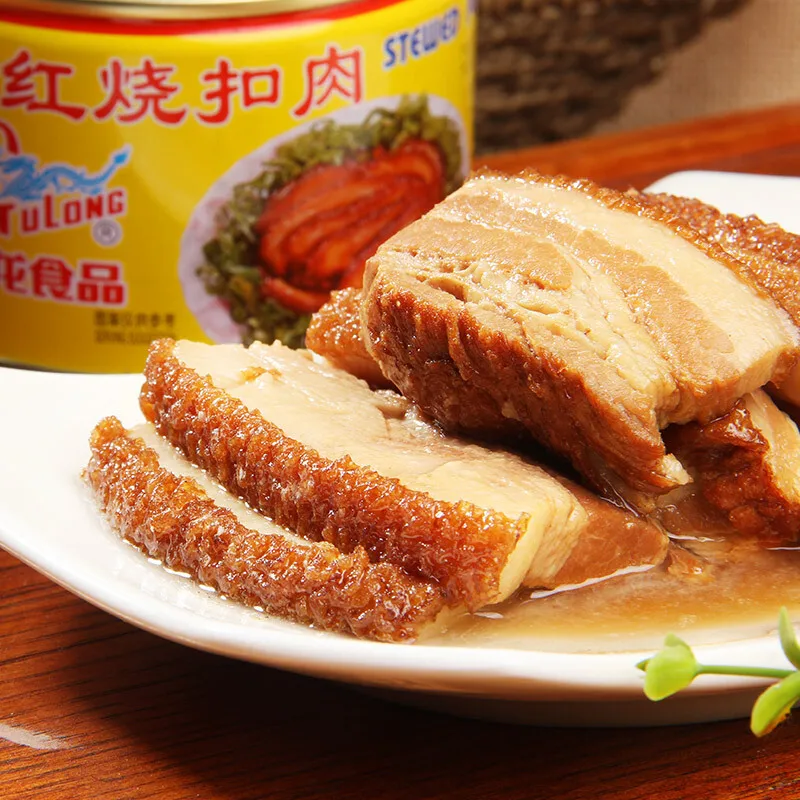 Canned pork with braised pork Stewed pork with canned