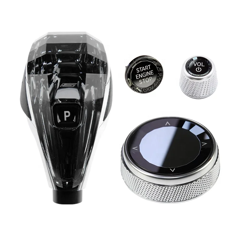 Car interior accessories crystal 4-Piece set manual volume button gear shift knob for BMW G05 G06 G20 G28 G29