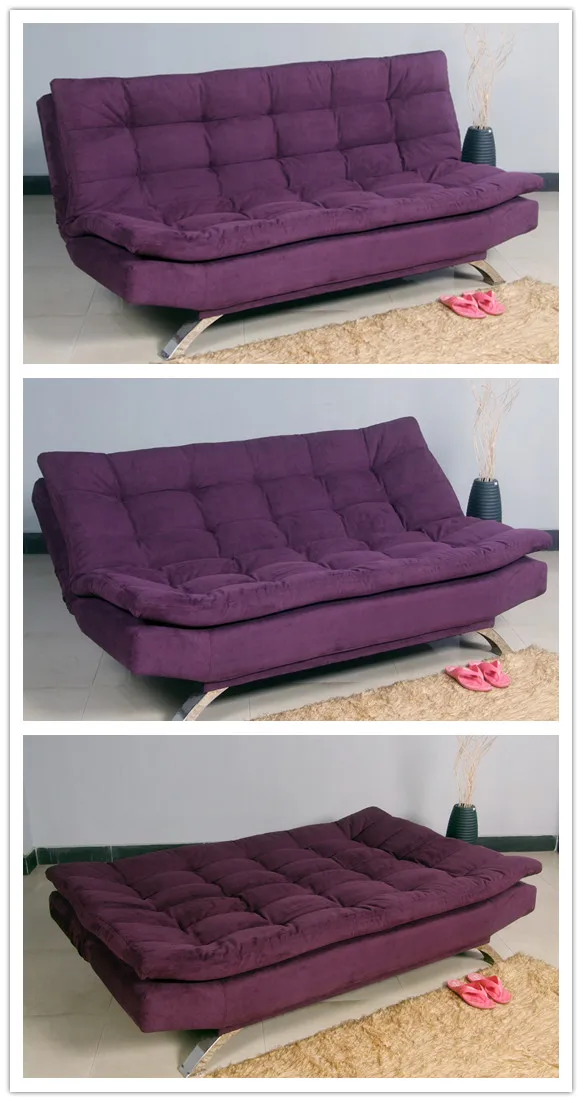 Modern Fabric  Futon Sofa Furniture Fabric Sofa Cum Bed with Double Size Mattress