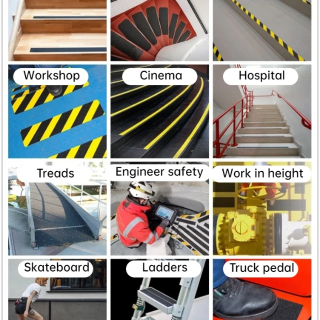 Free Samples Peva / Pvc / Pet Alumina Anti-slip Emery Anti Slip Tape For Steps Floor Stairs