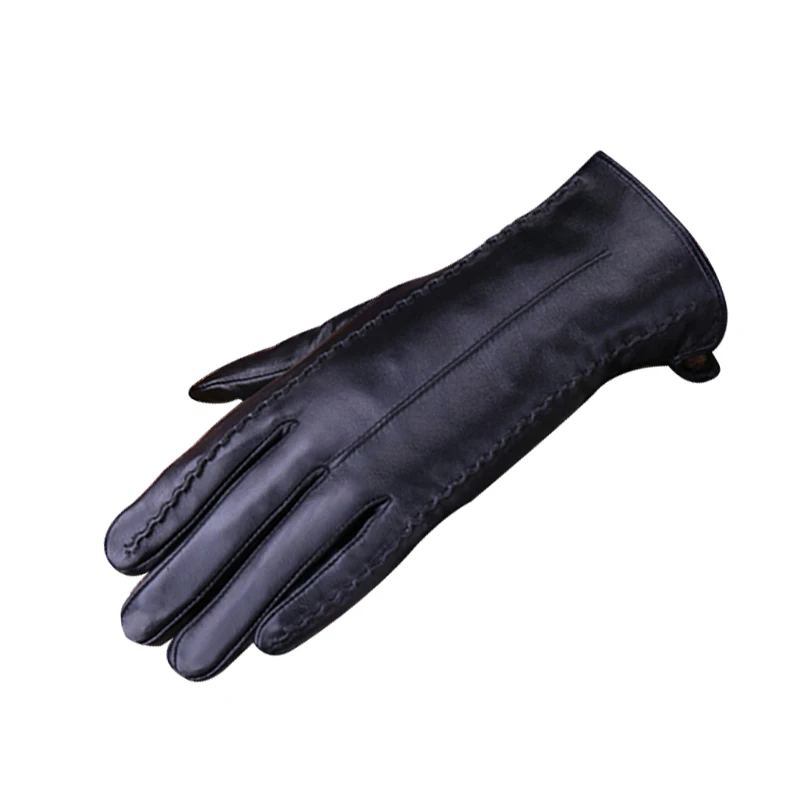 Beautiful Lambskin Winter Leather Gloves High Quality Wholesale Women Fashion Real Driving Gloves for ladies