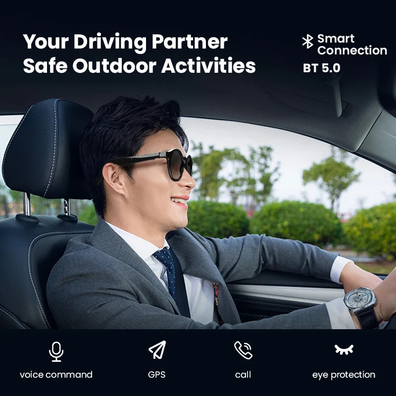 Trending products bluetooth glasses sunglass uv400 polarized smart bluetooth sunglasses