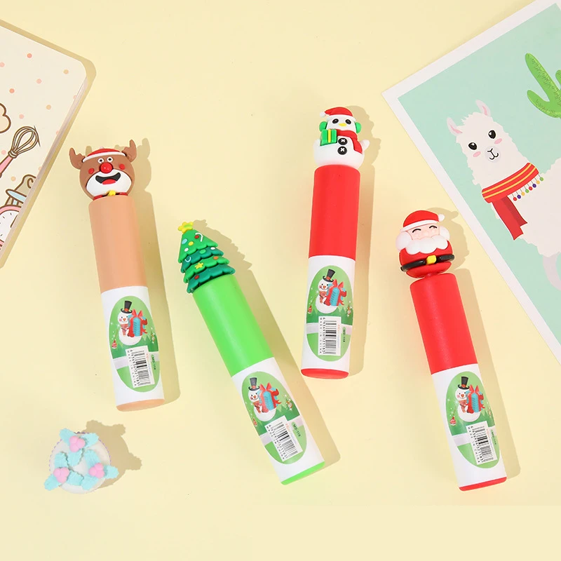 XMS promotion Snowman Highlight Pen Set Painting Fluorescent Highlighter Marker Pen For Kids School Stationery Gifts