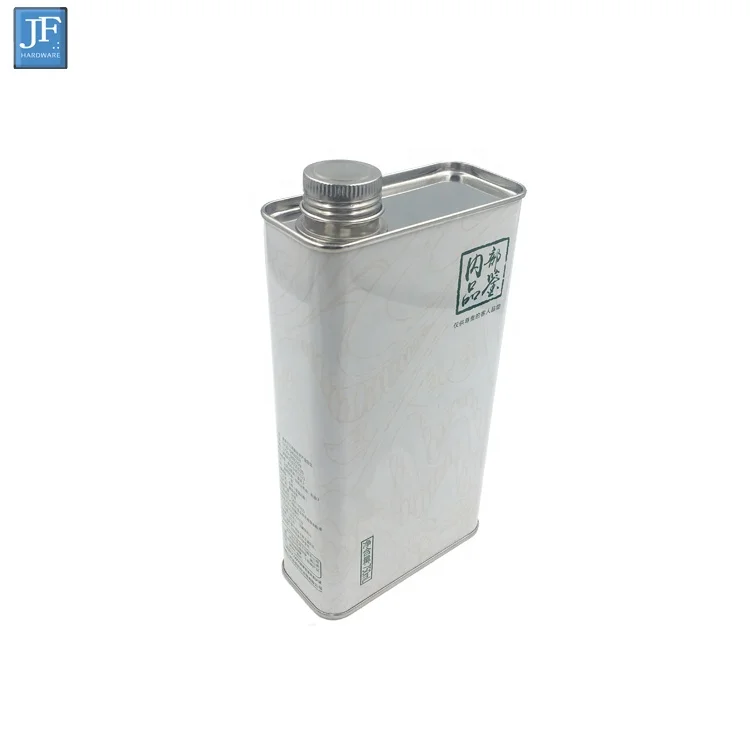 Rectangular Stainless Steel Metal Alcohol Cooking Oil Can