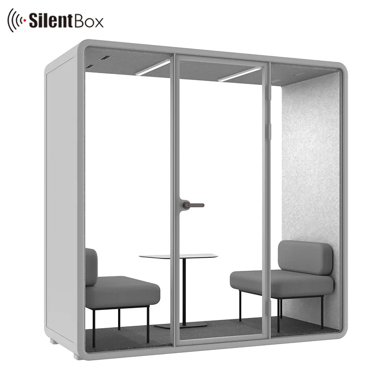 Privacy pods office pods with compact laminate furniture acoustic meeting booth for office