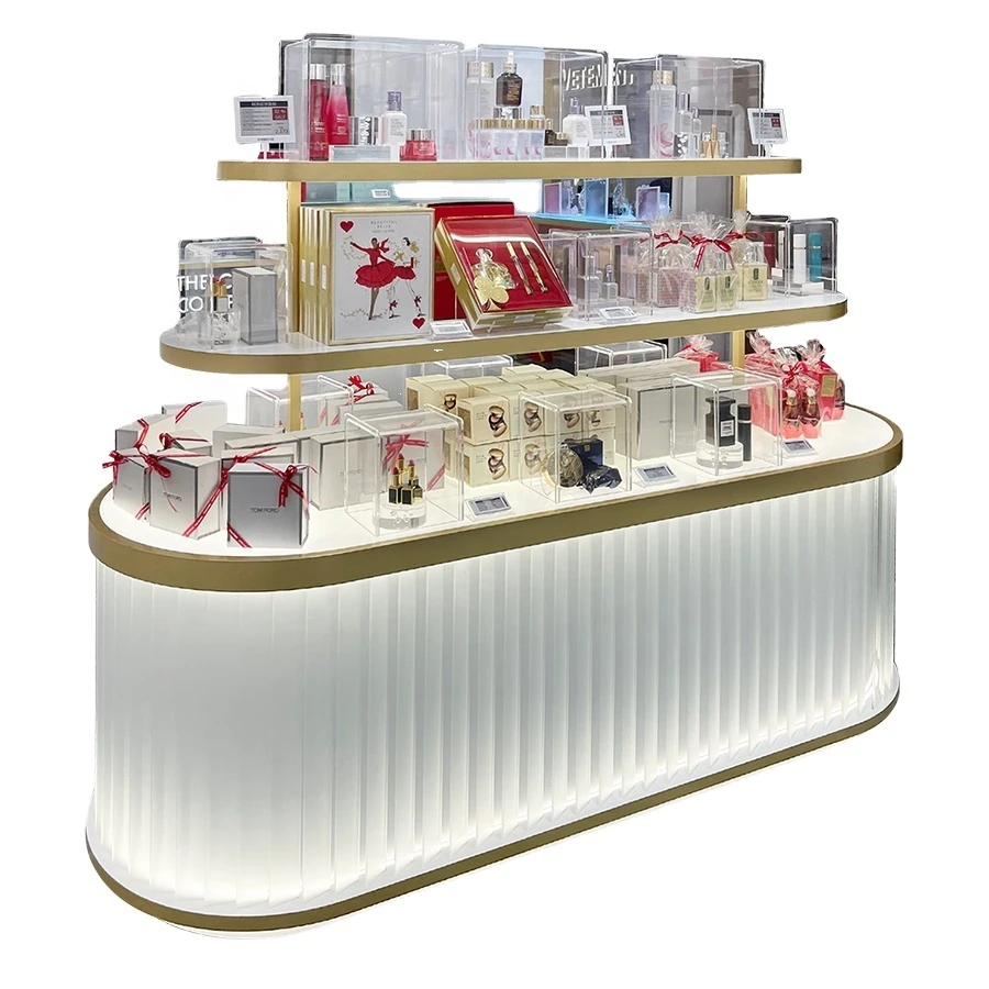 Guangdong Meicheng  Cosmetics display cabinet Nakashima product Counter and Table makeup acrylic counter display stand