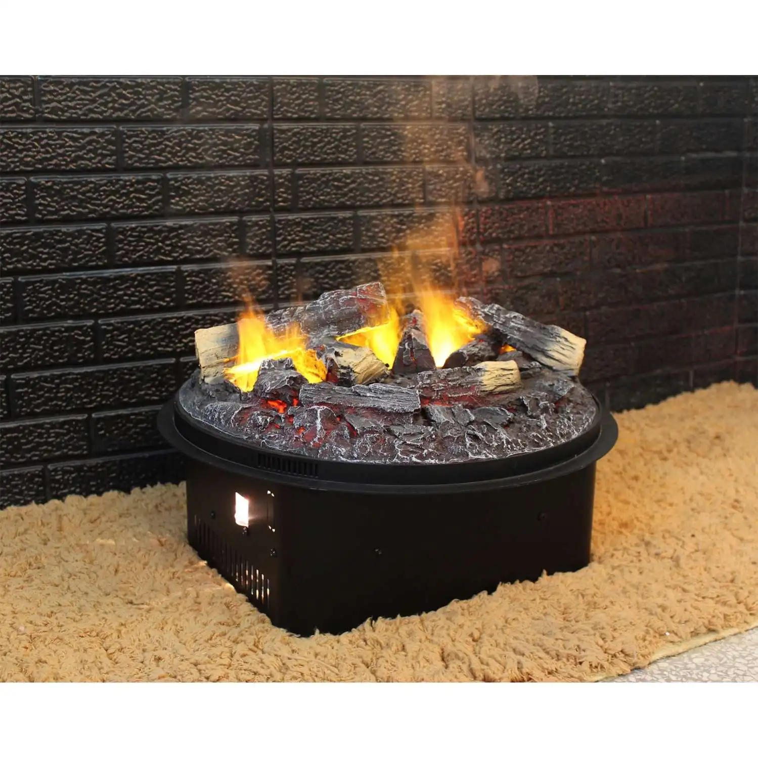Water Vapor Fire Steam Electric Fireplace Fire Pit Fire Bowl Steam Flame Effect Log Set Design for Home Decoration