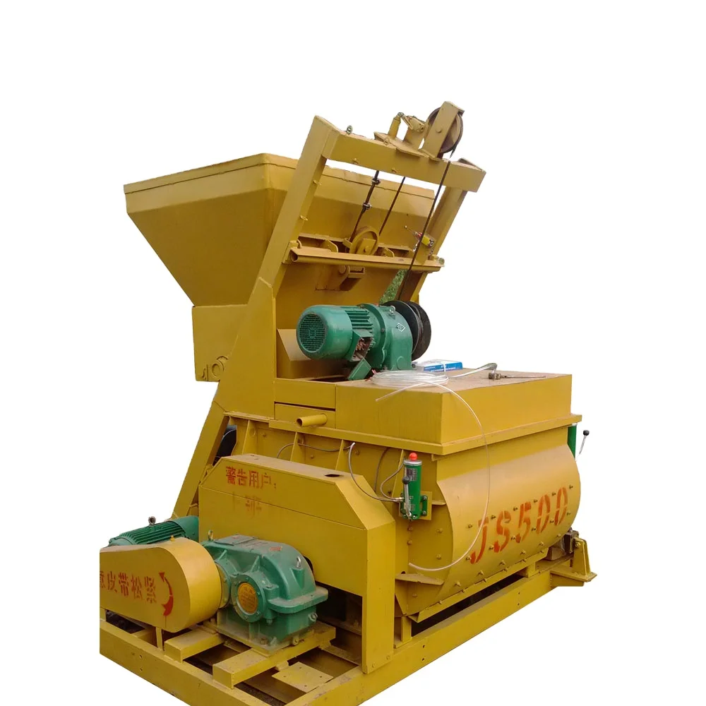 layout novel Automatic Control Concrete Mixer Machine for Sale Forced double horizontal shaft mixer