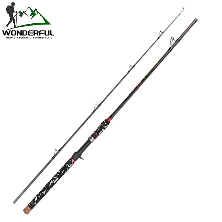 6ft 7ft two section ceramic guide ring carbon extra heavy power nice caught spinning catfishing catfish fishing rod