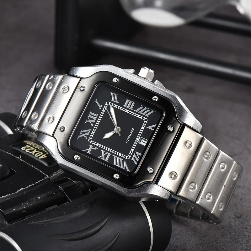 2024 Original Brand Watches For Mens Fashion Classic Square Waterproof Wristwatch Luxury Sports Male Clocks